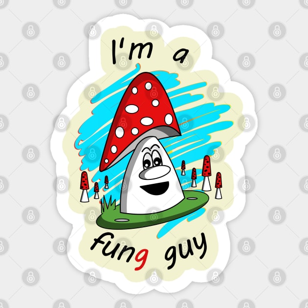 I'M A FUN GUY Sticker by BishBashBosh